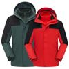 Jaqueta três em um masculina e feminina de outono e inverno com forro removível, à prova de vento para atividades ao ar livre, conjunto de duas peças, logo estampado em estilo workwear