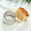 Joyería de Comercio Electrónico Transfronterizo Europeo y Americano Pulseras de Metal Asimétricas Exageradas Pulseras Personalizadas de Apertura de Resorte Pulseras Anchas para Mujer