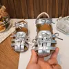 Sandalias de Diadema Tejida Estilo Mori para Niñas 2026 Nuevo Verano Zapatos de Princesa Huecos con Lazo para Niña Pequeña Zapatos de Playa