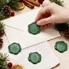 Adesivo de carimbo de cera de vedação verde pinho Série de Natal adesivo de selo para decoração de envelope convite garrafa de vinho presente