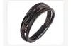 Amazon Comercio Exterior Aleación Nota Musical Accesorios Pulsera para Hombres Multicapa Cuero Trenzado Cierre Magnético Pulsera Vintage Joyería