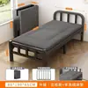 Cama de solteiro dobrável para uso doméstico, cama simples para dormitório de adultos, cama de painel de fibra para quarto de aluguel, cama de ferro portátil, cama de acompanhante, cama extra