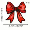 Parche Decorativo Lindo con Bordado de Lazo Rojo Forma de Corazón Cuadros Accesorios para Ropa Bordado por Computadora Mayoreo