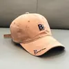 B Versión Coreana Nuevo Estilo Delgado Primavera y Verano Unisex Casual Bordado de Letras Sombrero para el Sol Gorra de Béisbol para Hombre Transpirable Lavable