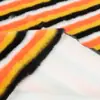 Suministro Directo de Fábrica de Piel de Conejo Rayada de Colores Tela de Terciopelo Estampada de Colores Rayas Piel de Conejo Mediana Material para Zapatos Juguete Tela para el Hogar