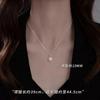 Collar de perlas de agua dulce chapado en plata 925 2024 nueva cadena popular para la clavícula Cadena para suéter de otoño e invierno nicho de lujo ligero para mujer