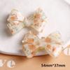 Pinza para el cabello con parche de lazo hueco de flor rosa de hoja verde dulce fresca accesorios de joyería DIY