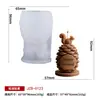 Serie Navideña DIY Atmósfera Navideña Manzana de Pino Piña Muñeco de Nieve Caja de Regalo Vela Aromática Molde de Silicona