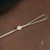 Cordón para Teléfono con Diseño de Estrella y Luna, Cuerda con Colgante de Perla Plateada, Cuerda para Accesorios de Jade Semi-Terminada DIY, Cordón para Coche Hecho a Mano