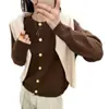 Cárdigan de Punto de Terciopelo de Mapache Estilo Coreano Suave para Mujer 2025 Otoño Nuevo Suéter Chaqueta Top Suave Ceroso