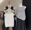 ¡Estilo versátil para el trabajo diario! Nuevo Chal de Punto sin Mangas con Capas Simples y Cuello Redondo Ajustado para Mujer Primavera/Verano 2026