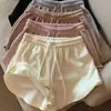 Shorts deportivos para mujer, shorts casuales versátiles de punto gofrado para el hogar, nuevos shorts de cintura alta adelgazantes con cordón para uso al aire libre