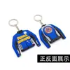 Cuerda de cuero de goma blanda de PVC en stock se puede imprimir logo llavero de cuerda de cuero de goma blanda colgante de llavero de silicona PVC de doble cara