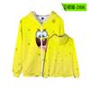 Sudadera con capucha informal con estampado periférico de Bob Esponja, nueva, de Amazon, para hombre y mujer, con cremallera y capucha