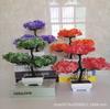 Simulación de pino de bienvenida, planta en maceta, planta verde de interior, pequeño bonsái de escritorio, flor falsa, decoración para el hogar