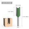 Juego de 6 Piezas de Cuchillos Rectos Verdes con Hojas Simples y Dobles, Cuchillas para Máquina Recortadora, Cuchillas para Ranurar, Brocas para Fresadora de Grabado y Herramientas