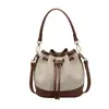 Bolso de mujer con cierre de cordón 2026 nuevo elegante de moda bolso de mano tipo cubo para ir al trabajo, bolso bandolera vintage de un solo hombro