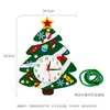 Relógio Cartoon de Natal Crianças DIY Relógio Artesanal Pacote de Material para Brinquedo 3-6 Anos Jardim de Infância Reconhecimento do Tempo