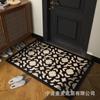 Tapete de Entrada de Alta Gama Estilo Chino Nuevo, Alfombra de Entrada, Alfombra de Noche para Vestíbulo de Sala de Estar, Felpudo para Puerta, Uso Doméstico Resistente a las Manchas