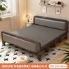 Cama Dobrável Cama de Casal 1,5m Doméstica Simples Reforçada Cama de Solteiro Dormitório de Adultos Aluguel Portátil Placa Dura Cama de Ferro