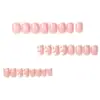 Uñas de Manicura Europeas y Americanas de Venta Caliente Transfronteriza, Flores Pequeñas Frescas, Uñas Cuadradas Cortas Francesas Clásicas, Uñas Portátiles al por Mayor