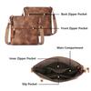 Bolso de hombro cruzado retro de color sólido europeo y americano de Amazon, bolsa de mensajero, correa de hombro ajustable de cinta, gran capacidad, multifuncional
