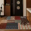 Felpudo Retro Estilo Americano para Entrada, Diseño Nuevo de Dibujos Animados, Felpudo de Bucle de Seda para Entrada del Hogar, Antideslizante, Felpudo Personalizable