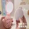 Pente com Almofada de Ar Dobrável, Conjunto Portátil Tudo-em-Um, Pente Dois-em-Um com Espelho, Mini Pente Massageador com Espelho