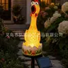 Artesanía de resina creativa transfronteriza, águila solar, luz nocturna, estaca de jardín para patio, decoración de ambiente festivo