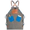 Delantal de trabajo femenino, estilista, hogar, cocina, jardinería, repostería, peluquería, manicura, ropa de trabajo vaquera, logotipo impreso para hombre.