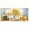Pintura decorativa moderna, acessível, luxuosa, Fulu, elegante, para sala de estar, mural, sofá, fundo de parede, pintura em spray, tela, tríptico, atacado