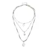 Joyería de Moda Transfronteriza Europea y Americana Estilo Barroco Collar de Perlas de Imitación Tendencia Ins para Mujer Estilo de Empalme Collar de Cinco Estrellas