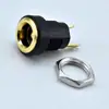 DC-022B con tapa impermeable 5.5*2.1 5521 base DC vertical tipo rosca 5.5*2.5 chapado en oro