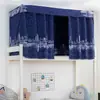 Cortina para Cama de Dormitorio Estudiantil Oscurecimiento Litera Superior Bolsa Portátil Cortina de Cama Niños y Niñas Dormitorio Cortina Litera Inferior Tela de Cortina
