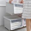 Caja de almacenamiento extragrande de plástico con apertura lateral y apertura frontal, organizador de juguetes para niños, caja de almacenamiento con tapa, caja de almacenamiento para ropa
