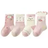 Calcetines para bebé, algodón peinado, calcetines para niña, colección primavera/otoño, diseño sin costuras, calcetines de algodón para niños, estampados de fresa y conejo, calcetines para recién nacido
