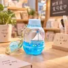 Llavero de botella flotante para velero marino con aceite en su interior, exquisitos adornos para mochila escolar infantil, llavero para llaves de coche, colgante para pareja