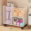 Cesta de Armazenamento para Tapete de Yoga Grande Capacidade com Rodas Rack de Armazenamento de Halteres para Casa Rack de Armazenamento para Ferramentas e Equipamentos de Esportes Fitness