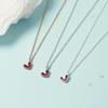 Coreano Novo Estilo 18K Rosa Gold Pêssego Coração Colar Mulheres Simples Amor Pingente Clavícula Cadeia Menina Colar Coração Colar