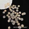 Camellia con Borde Dorado Accesorios Hechos a Mano DIY Pulsera de Acrílico Transparente Estampada en Oro Joyería Adorno para Colgar en el Coche Venta al por Mayor Popular en Tiktok