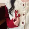 Broche de Caballo de Tela Roja para Mujer, Modelo Nuevo para el Año del Caballo, Adecuado para Decorar Suéteres y Bufandas, Accesorio de Pin