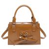 2026 Nuevo Elegante y Estiloso Bolso de Hombro para Viaje de Color Sólido con Lazo para Mujer Bolso de Mano Cuadrado Pequeño de Color Sólido