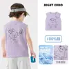 Colete de Algodão Puro Estampado Estilo Europeu para Meninos Sem Mangas Uso de Verão 2026 Novo Modelo Top de Verão Fino para Crianças