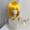 Europa y Estados Unidos peluca rosa femenina seda de alta temperatura tocado cabeza bobo flequillo recto pelo corto cosplay suministro transfronterizo venta al por mayor