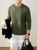 Camiseta de Manga Larga para Hombre de Modal Seda de Hielo Sensación de Nube Algodón Color Liso Delgado Primavera/Otoño Top Simple de Lujo Ligero 2026