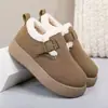 Zapatos Birkenstock con Forro de Lana para Mujer, Nuevos Zapatos de Algodón Cálidos Otoño e Invierno 2026, Mocasines Peludos, Zapatos de Suela Gruesa de Altura Versátil
