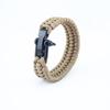 Equipo de Supervivencia al Aire Libre Pulsera de Paracord Multifuncional Emergencia Aire Libre Tejido a Mano Paracord Hebilla en Forma de U Pulsera Salvavidas