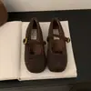 Zapatos Mary Jane calzado exterior hebilla de zapato temperamento más terciopelo nuevo estilo zapatos de noche de una correa individual otoño e invierno versión coreana 2026 zapatos de pelo mujer