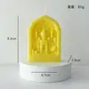 Vela Aromática de Lua e Estrela Ornamento de Festival Presente Estilo Arquitetônico do Oriente Médio Vela em Formato de Lua