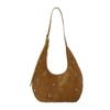Bolso de Mano Retro de Gamuza para Mujer 2025 Nuevo Nicho Medieval Bolso de Hombro Único Bolso de Axila Bolso de Mano de Alta Calidad